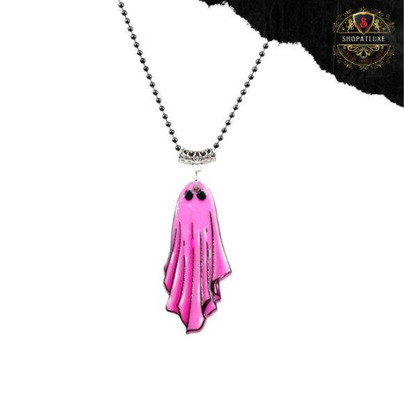 Casper's GF Pink Ghost Necklace - Picture 1 of 5